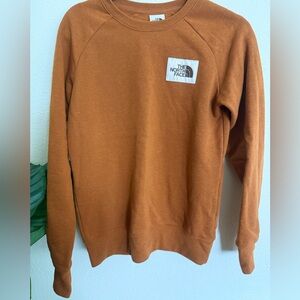 The North Face Womens XS Tan/Brown Logo Crewneck Sweatshirt